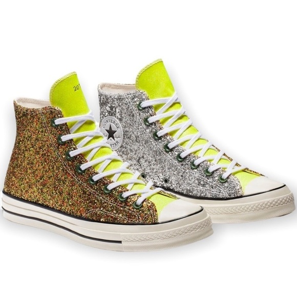 Converse x JW Anderson Chuck Taylor All Star High top Glitter sneakers 11 - Picture 1 of 14